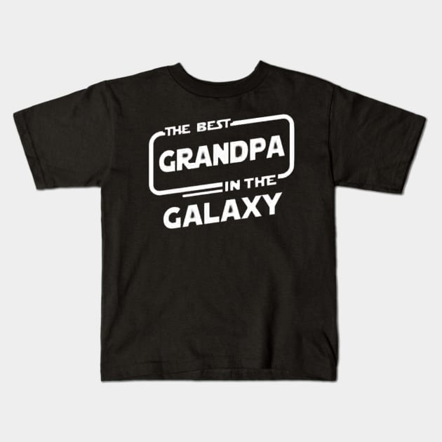 the best grandpa in the galaxy white Kids T-Shirt by omarbardisy